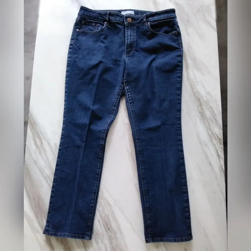 Ann Taylor LOFT Curvy Skinny Ankle Jeans Sz 31/12